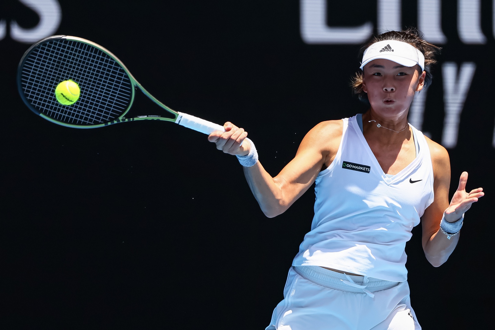 WTA Hobart quarterfinalist Yuan Yue in action.