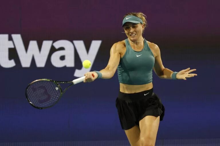 Paula Badosa in action ahead of the WTA Beijing Open.