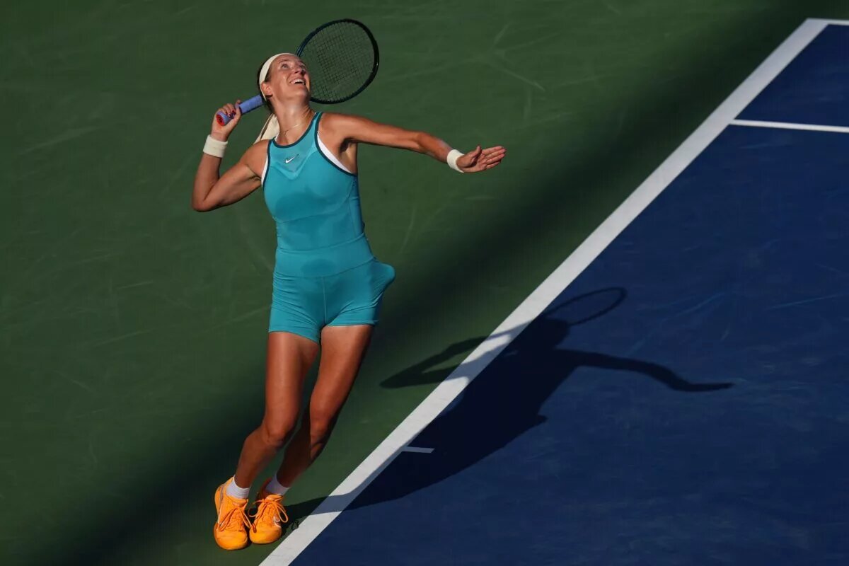 Victoria Azarenka in action ahead of the US Open.