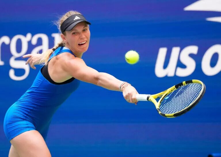Caroline Wozniacki in action ahead of the Australian Open.