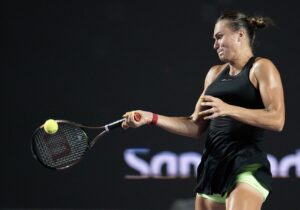 Aryna Sabalenka in action ahead of the Australian Open.