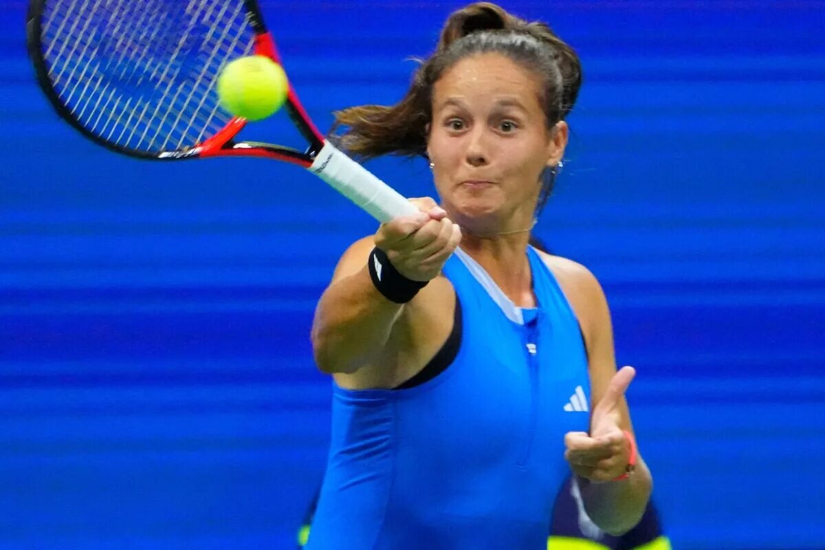 Daria Kasatkina in action ahead of the WTA Strasbourg Open.
