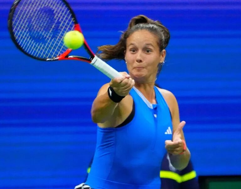 Daria Kasatkina in action ahead of the WTA Strasbourg Open.