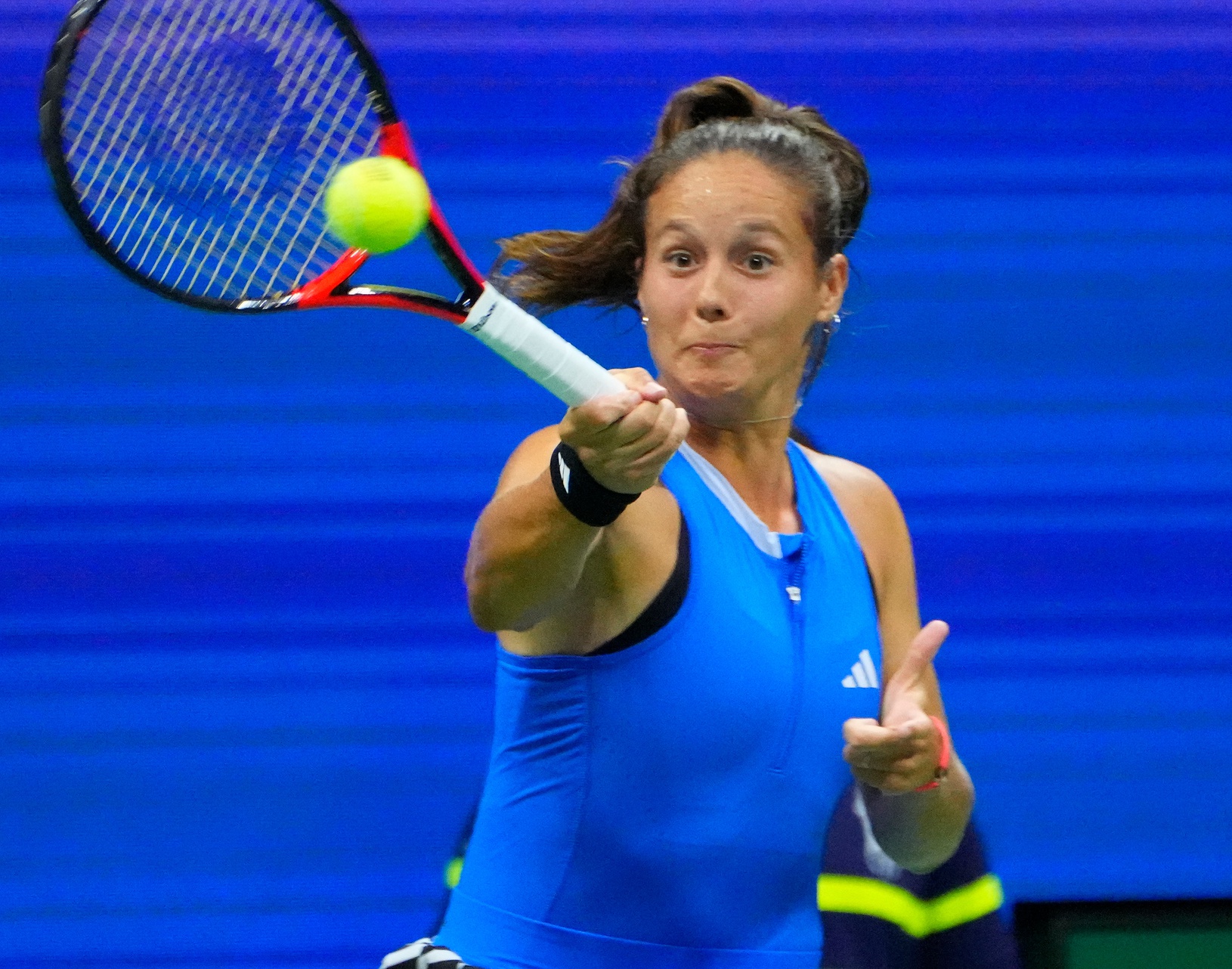 Daria Kasatkina in action ahead of the WTA Dubai Tennis Championships.