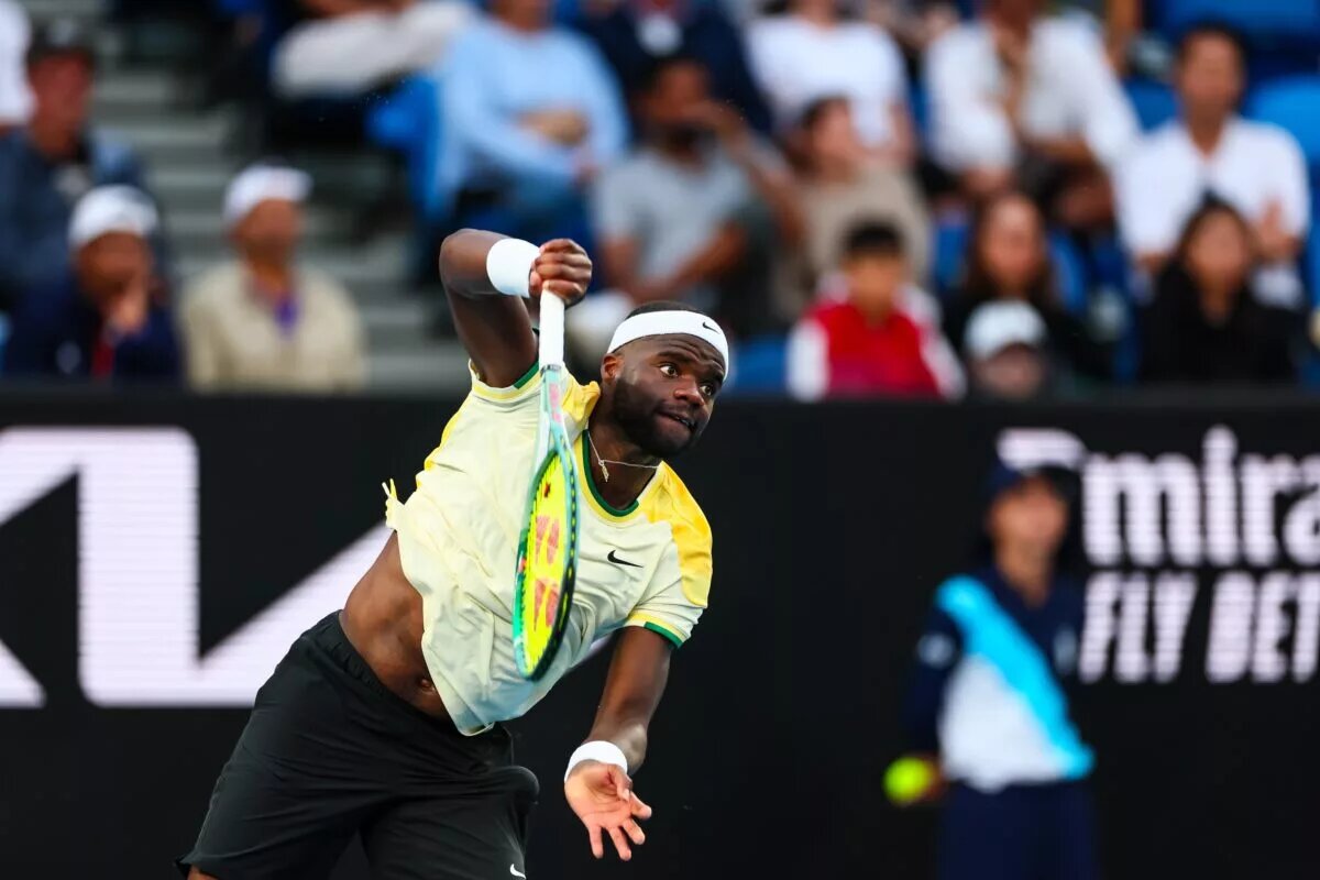 Frances Tiafoe in action ahead of the ATP Delray Beach Open.