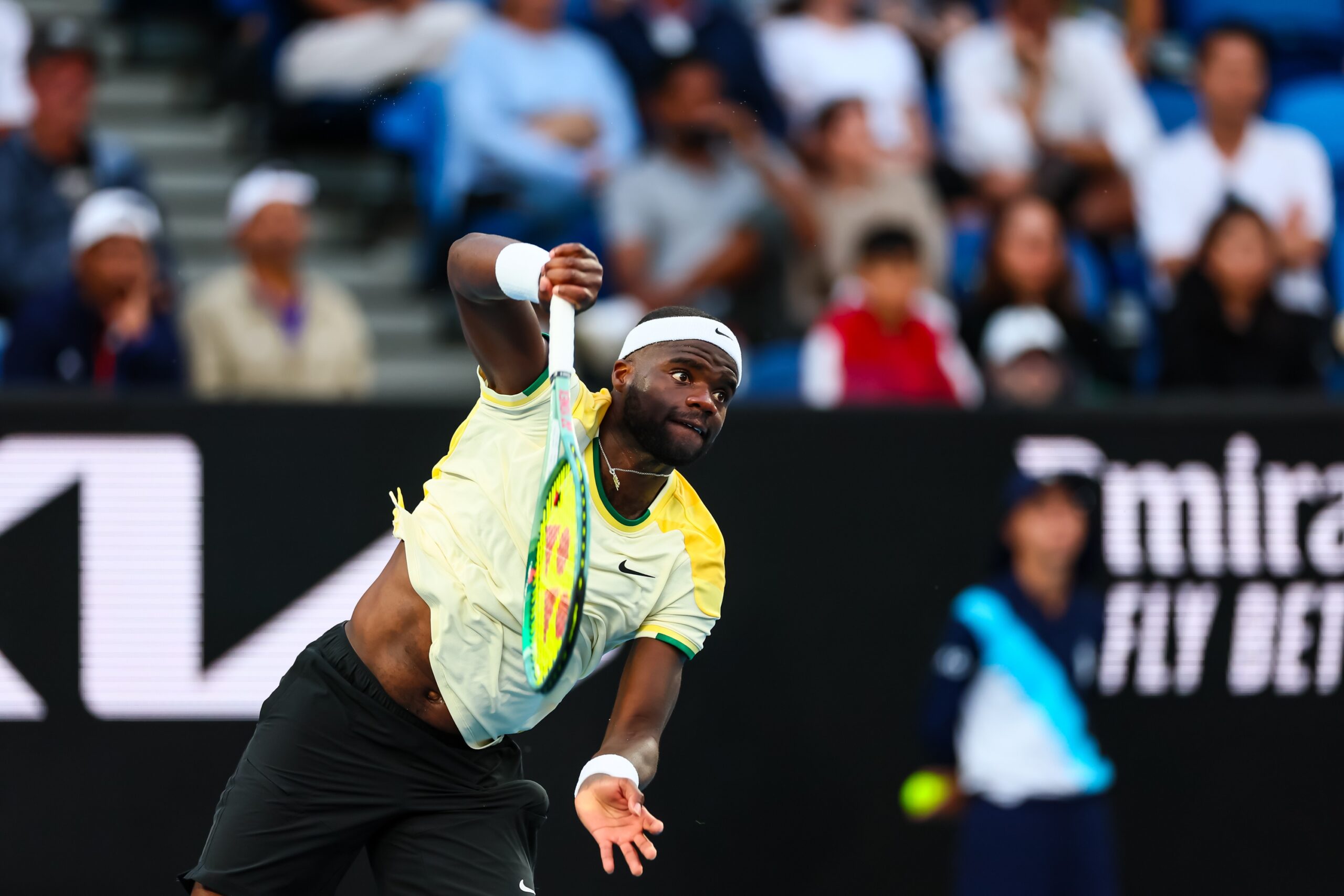 Frances Tiafoe in action ahead of the ATP Delray Beach Open.