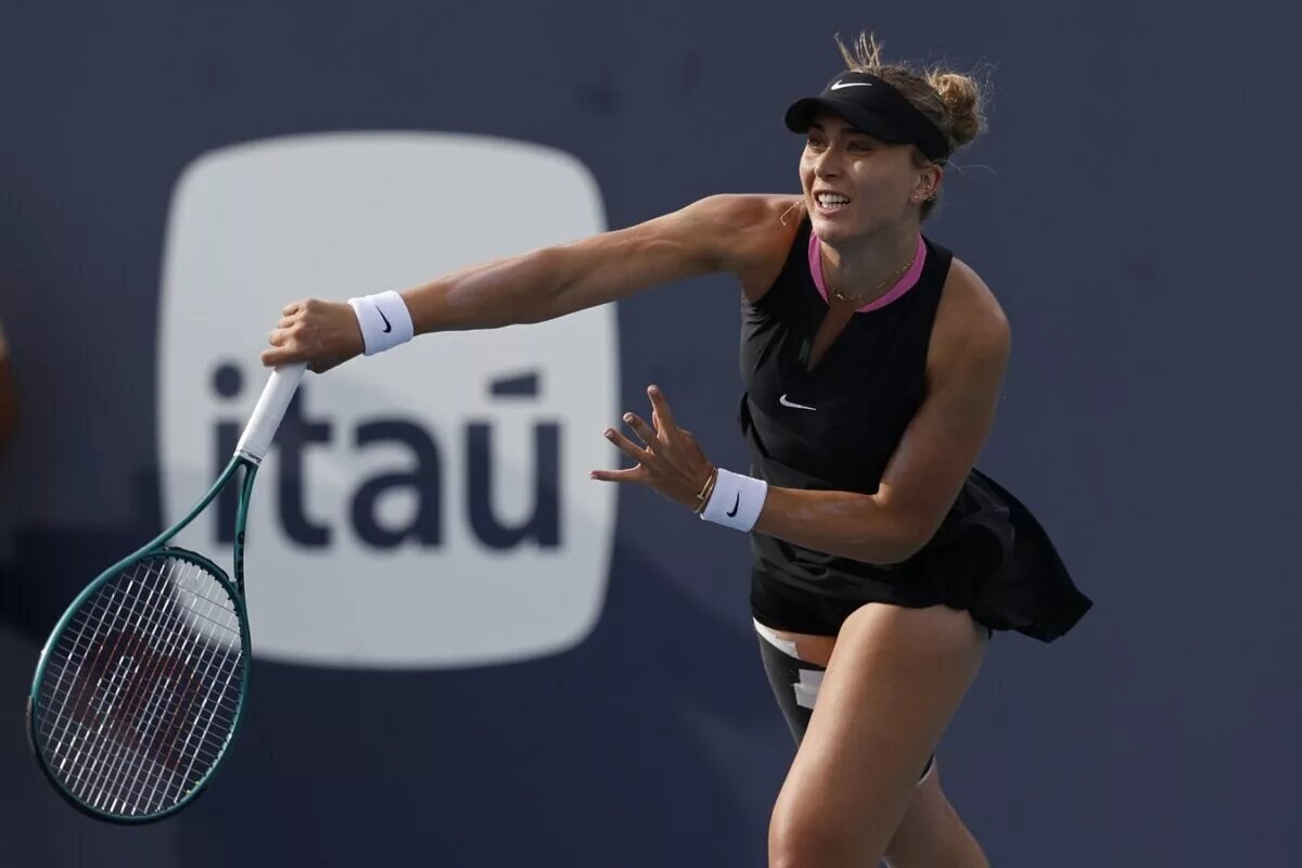 Paula Badosa in action ahead of the Australian Open.