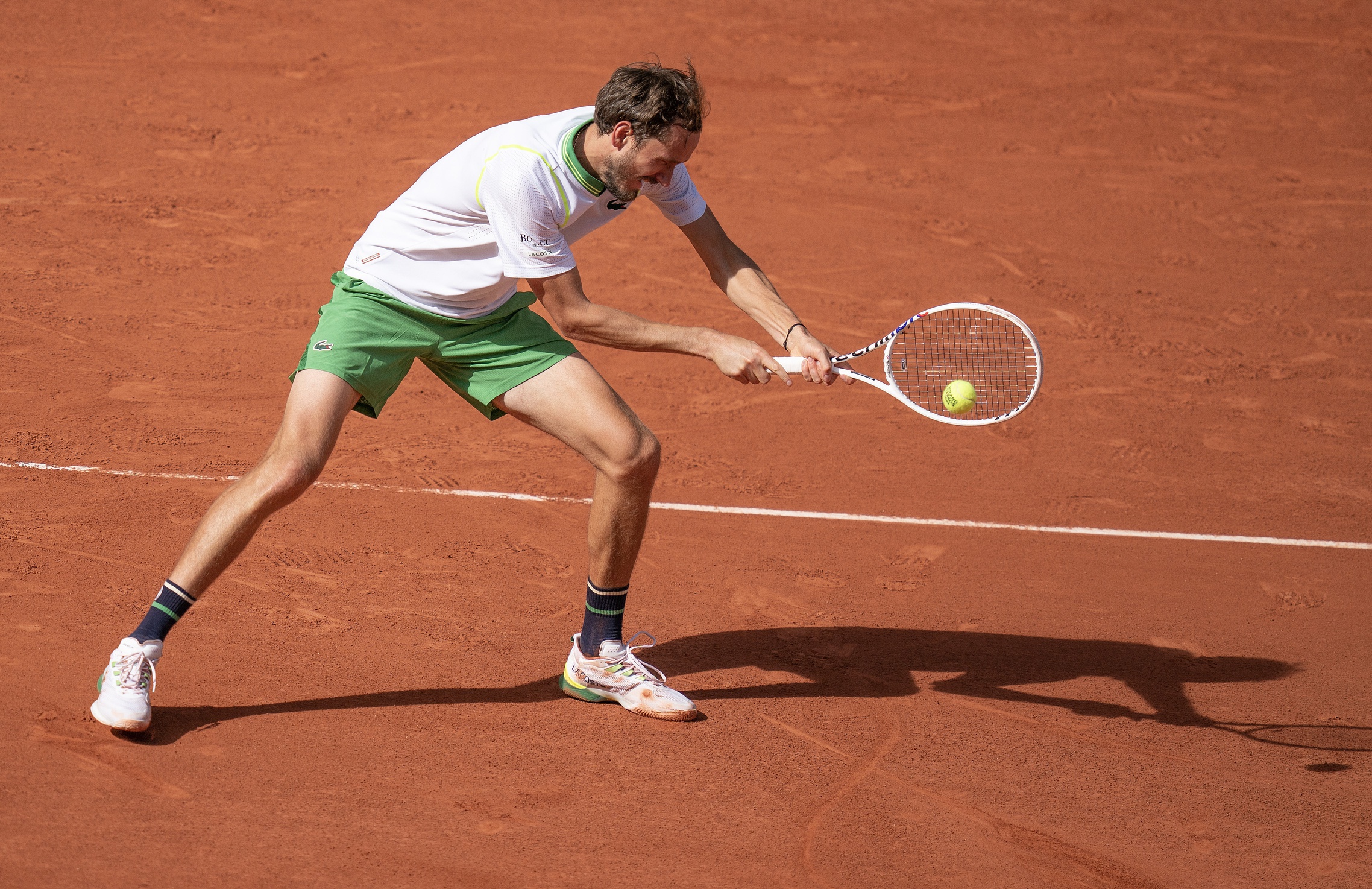 Daniil Medvedev in action at the French Open.