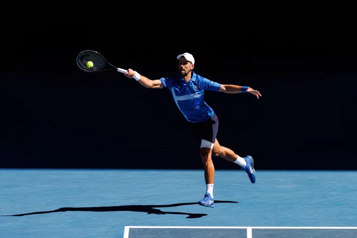 Novak Djokovic in action ahead of ATP Doha.