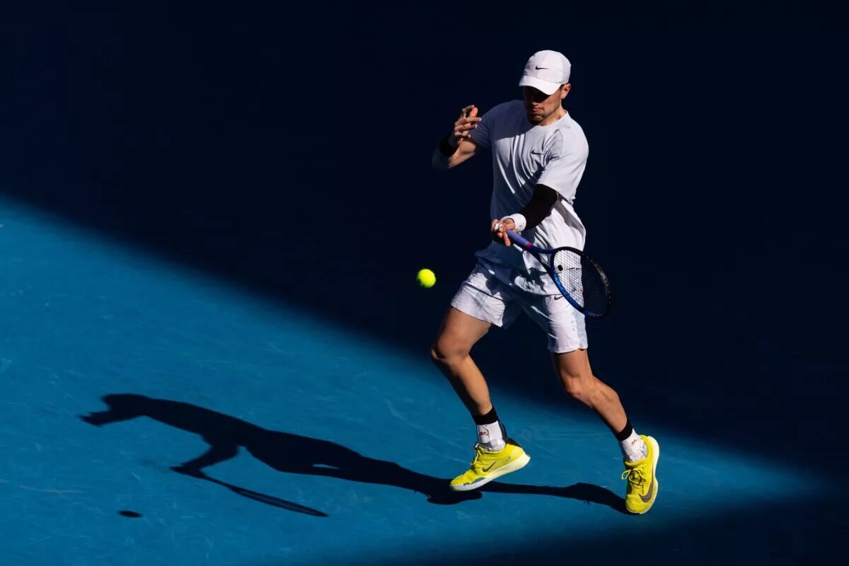 Denis Shapovalov in action ahead of ATP Indian Wells.