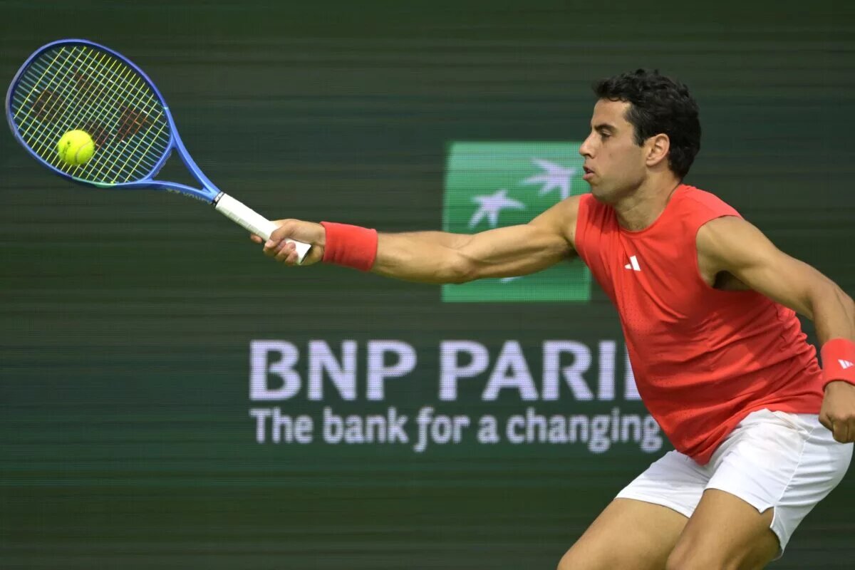 Jaume Munar in action ahead of ATP Marrakech.