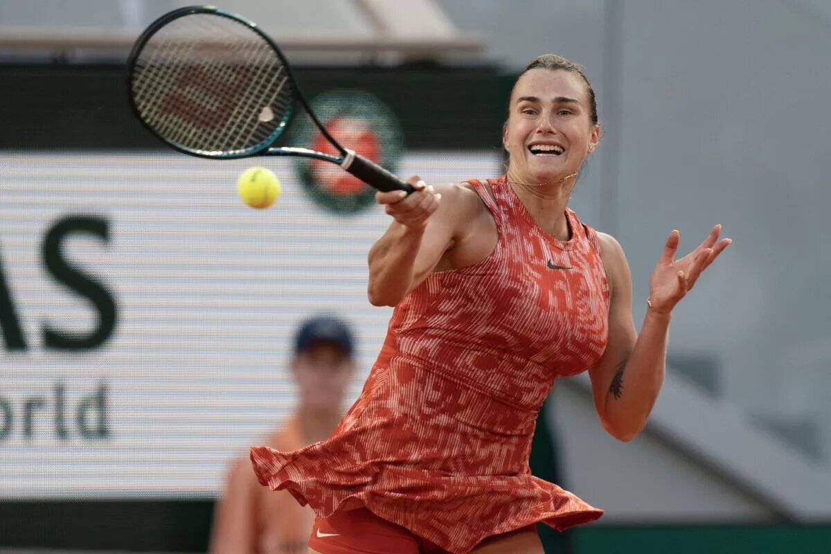 Aryna Sabalenka in action ahead of WTA Madrid.