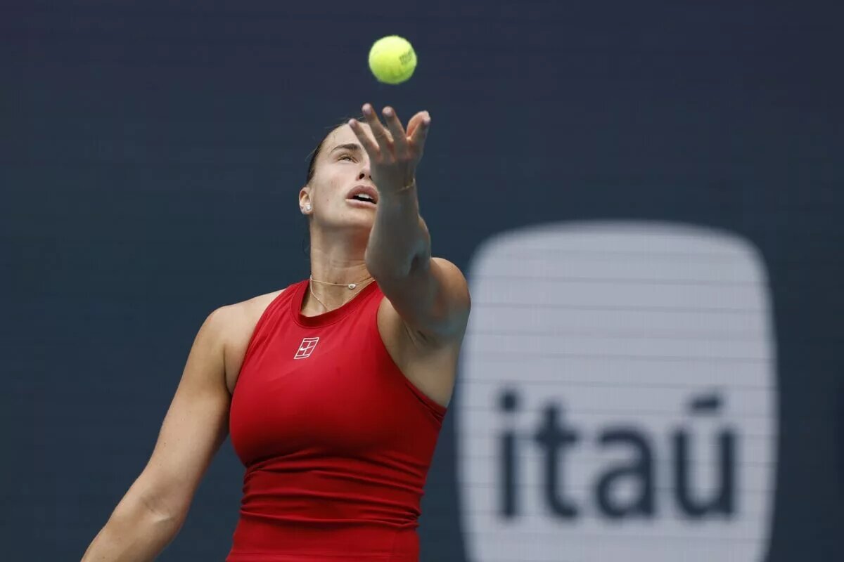 Aryna Sabalenka in action ahead of the WTA Stuttgart Open.