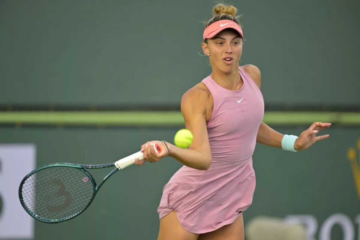 Jaqueline Cristian in action ahead of WTA Rabat.