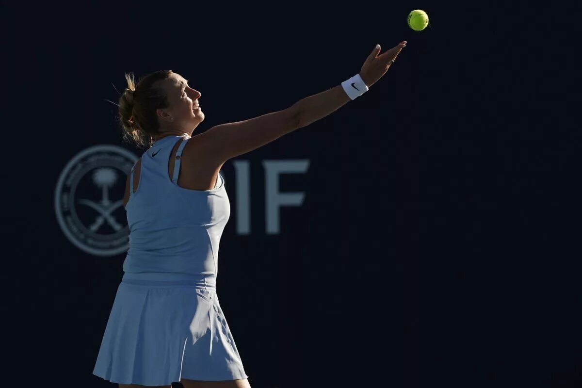 Petra Kvitova in action ahead of the WTA Rome event.