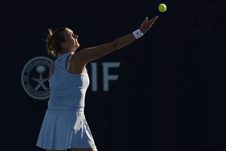 Petra Kvitova in action ahead of the WTA Rome event.