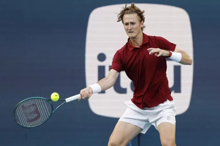 Sebastian Korda in action ahead of the French Open.