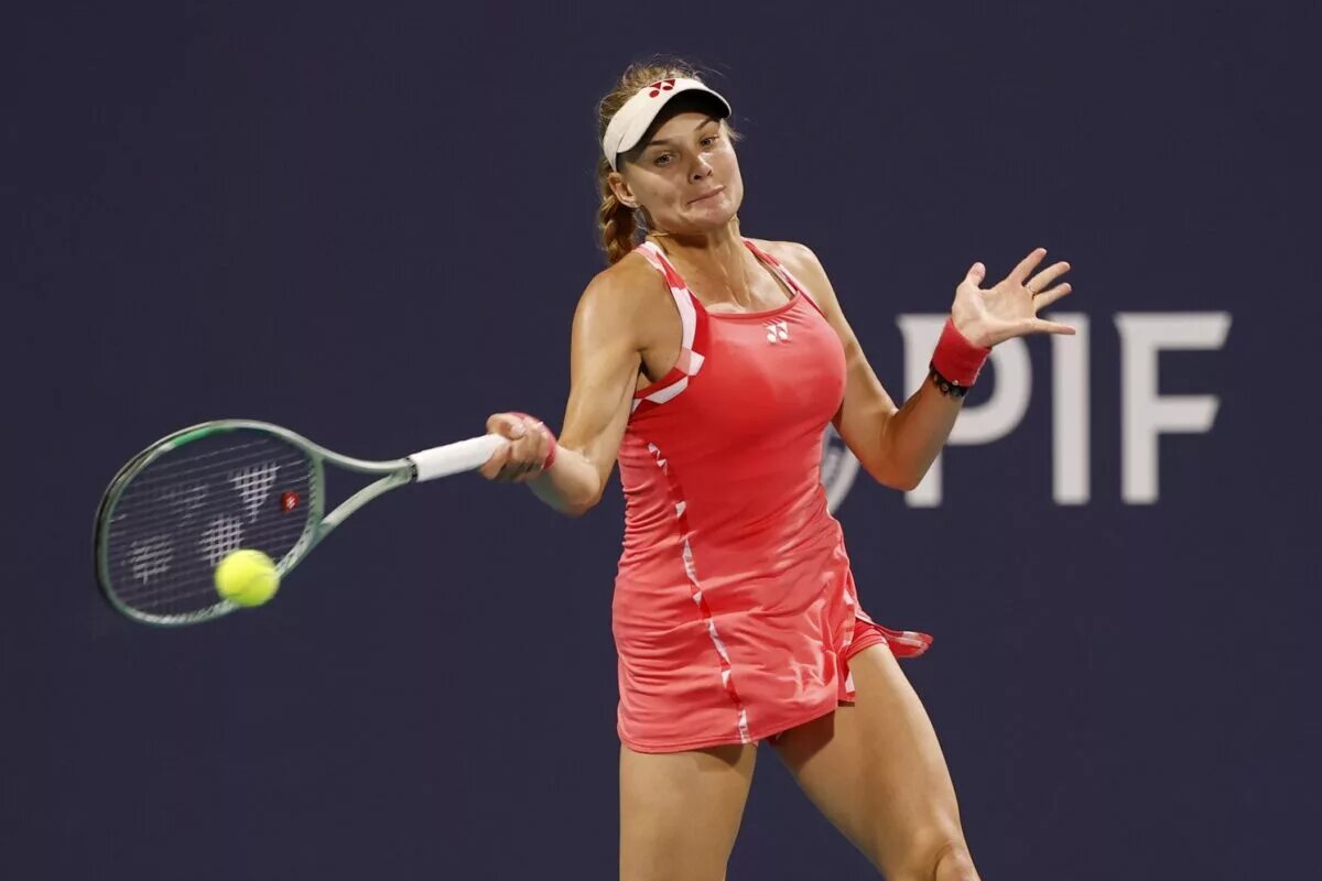 Dayana Yastremska in action ahead of the WTA Wuhan Open.