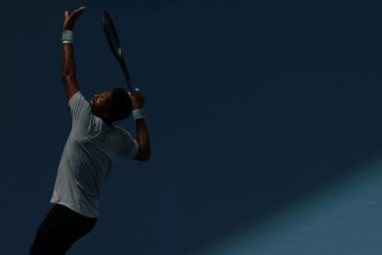 Gael Monfils in action ahead of ATP Stuttgart.
