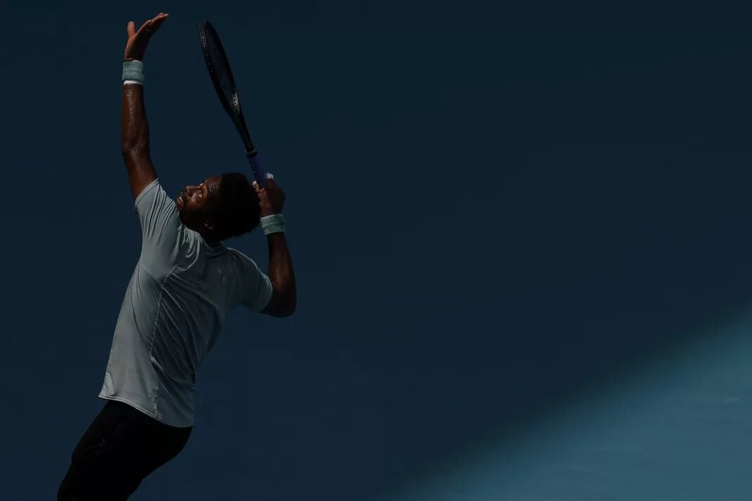 Gael Monfils in action ahead of ATP Stuttgart.