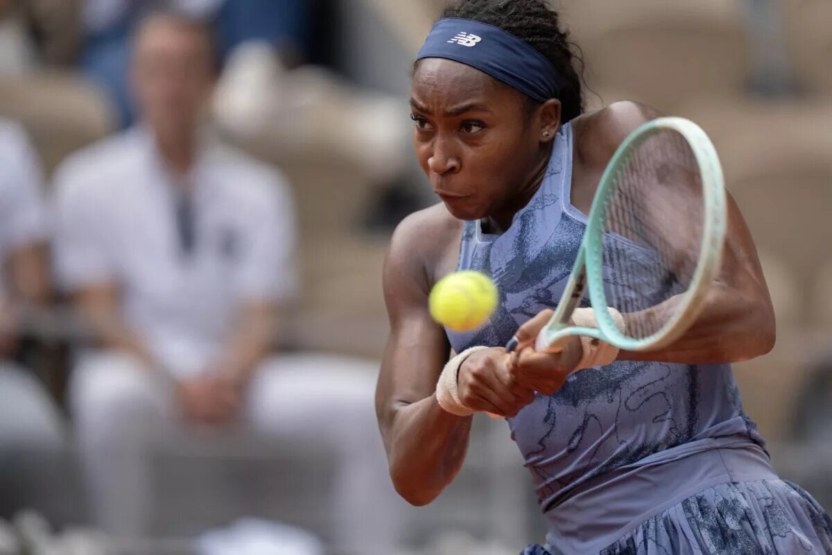 Coco Gauff in action ahead of WTA Rome.