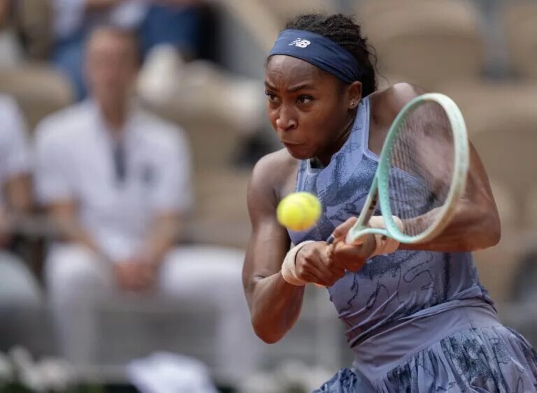 Coco Gauff in action ahead of WTA Rome.