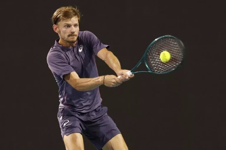 David Goffin in action ahead of ATP Gstaad.