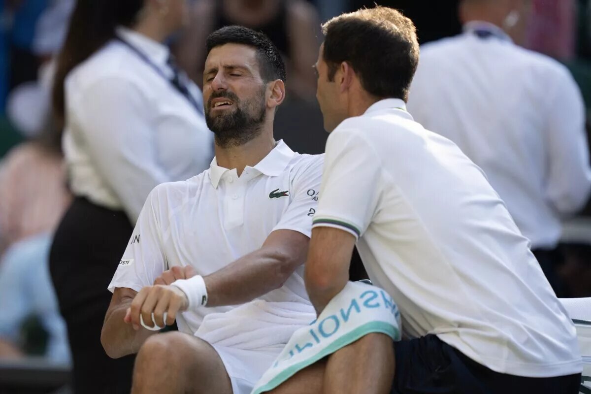 Novak Djokovic at Wimbledon.