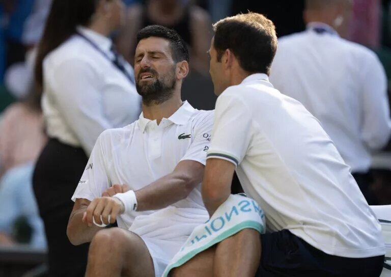 Novak Djokovic at Wimbledon.