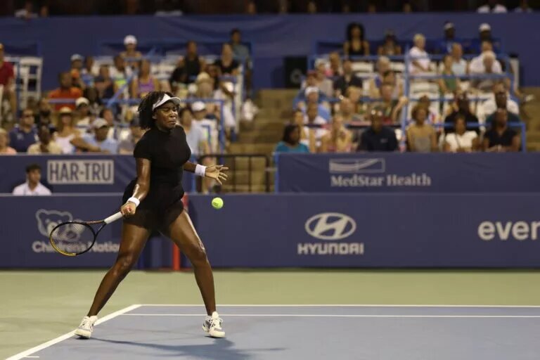 Venus Williams in action ahead of WTA Cincinnati.