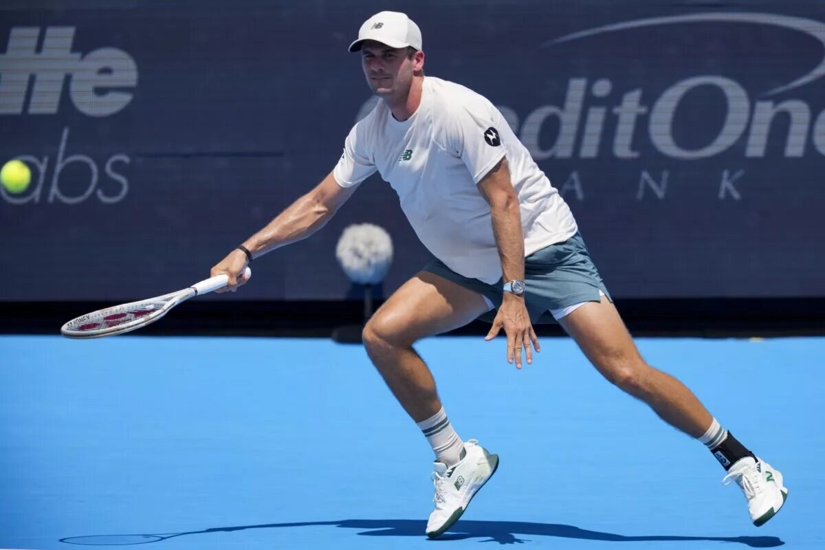 Tommy Paul in action ahead of the US Open.