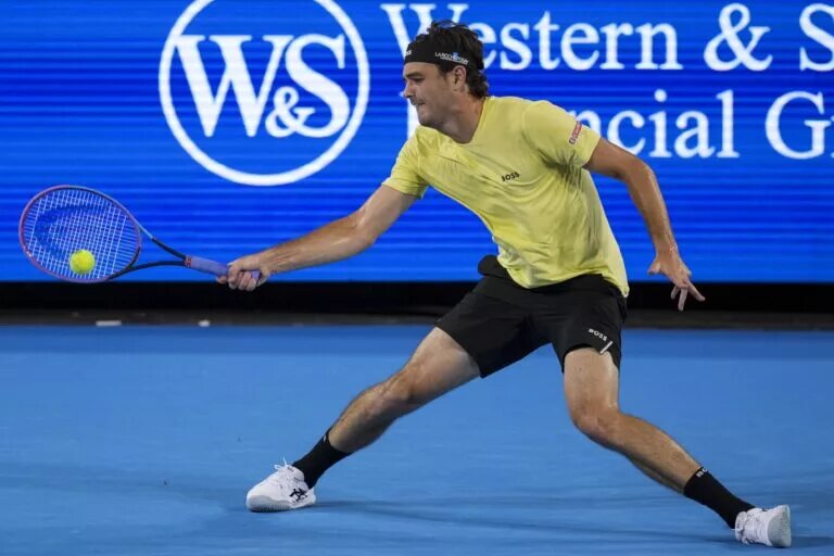 Taylor Fritz in action at the ATP Cincinnati Masters.