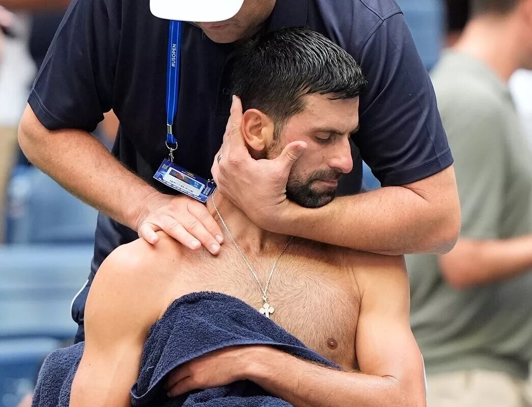 Novak Djokovic became unwell on court at the ATP Shanghai Masters.
