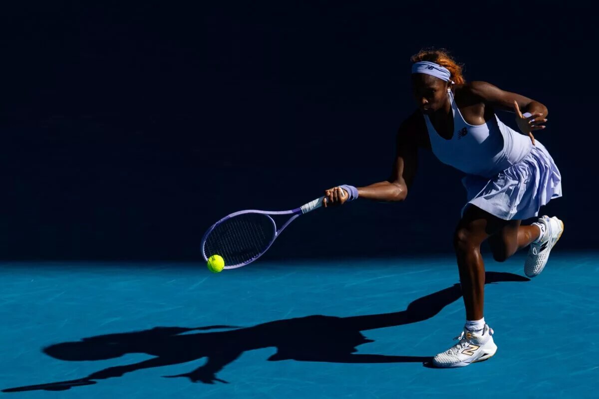 Coco Gauff in action at the Australian Open.