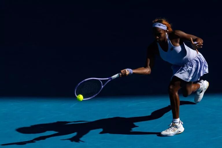 Coco Gauff in action at the Australian Open.