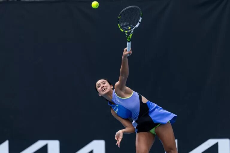 Alexandra Eala in action ahead of WTA Dubai.
