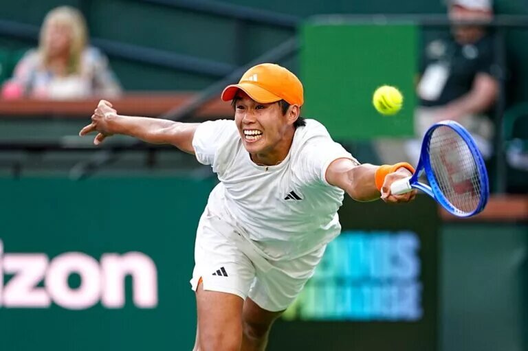 Learner Tien in action at Indian Wells.
