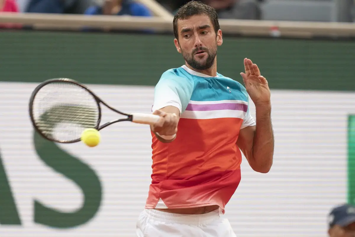 Marin Cilic in action ahead of ATP Rome.