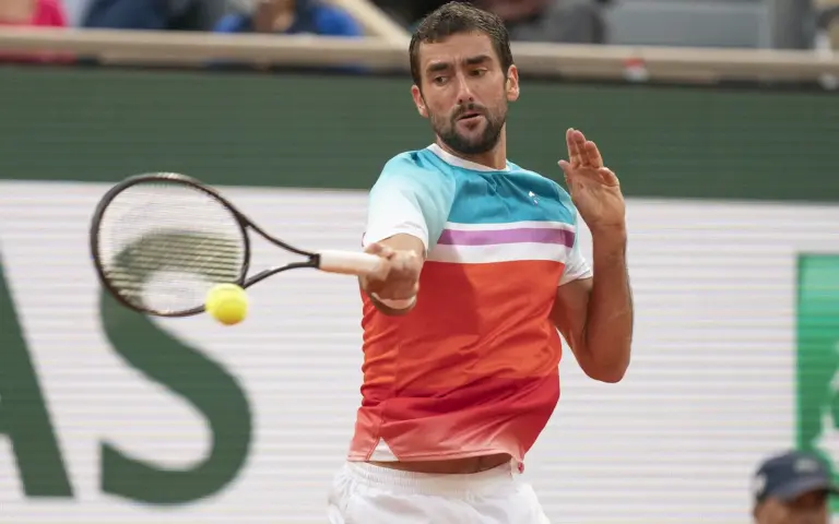 Marin Cilic in action ahead of ATP Rome.