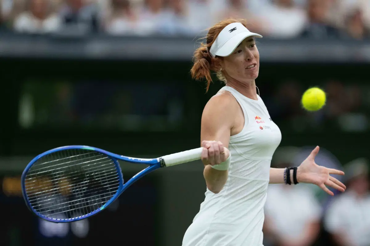 Maya Joint in action against Serena Williams